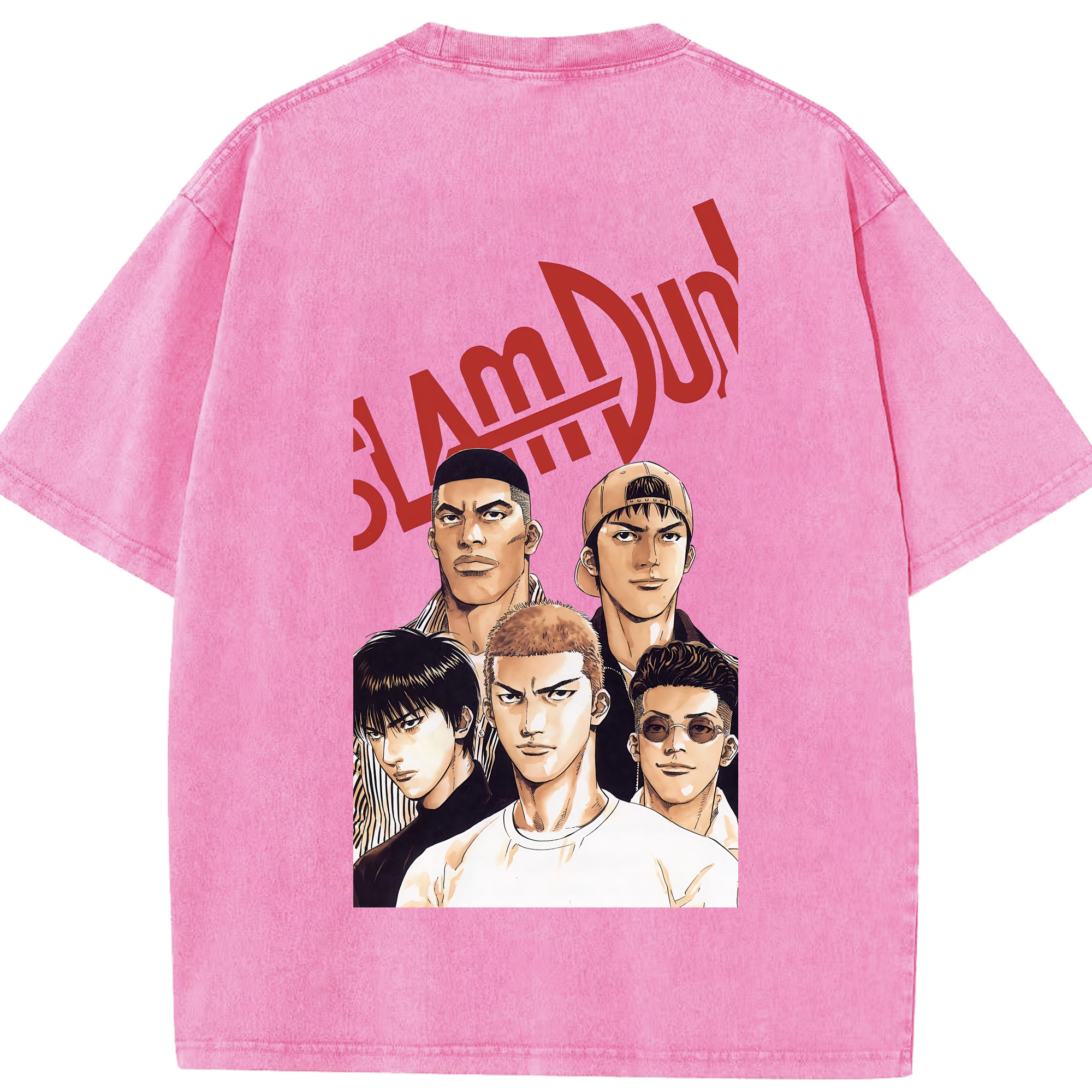 （画像用） SLAM DUNK／スラムダンク 綿100% ヴィンテージ風 半袖Tシャツ（背面プリント）